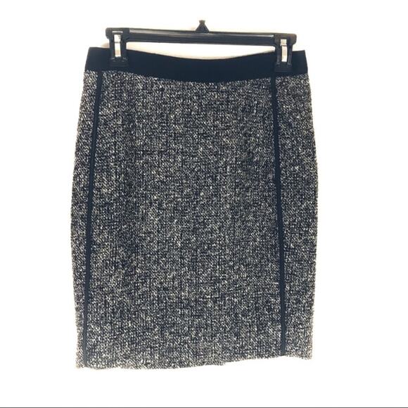 J. Crew Petite Black Y2K Vintage Tweed Skirt - Picture 1 of 9